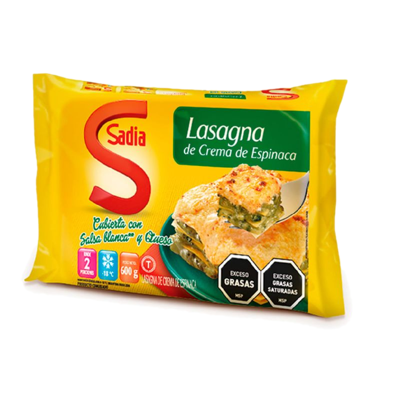 Lasagna Sadia Crema De Espinaca 600 G
