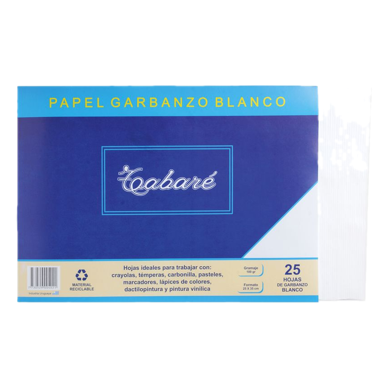 Hoja De Garbanzo Blanco Tabaré 25 X 35 Cm 25 Hojas 100 G
