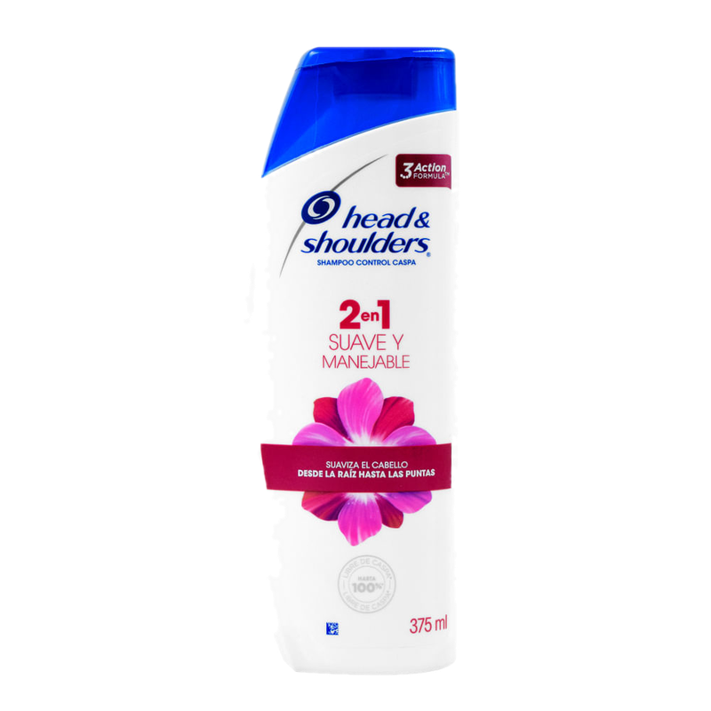Shampoo Head & Shoulders 2 En 1 Suave Y Manejable 375 Ml