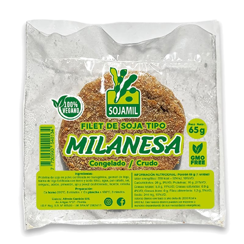 Milanesa De Soja Sojamil 65 G