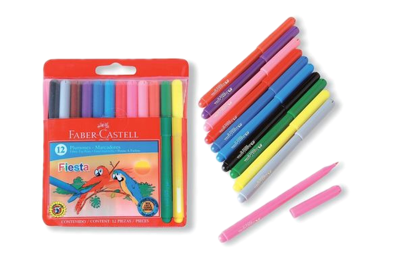 Marcador Fino 12 Faber Castell