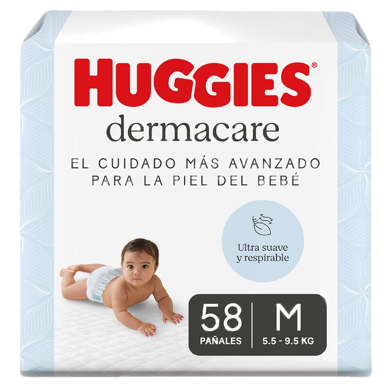 Pañal Huggies Dermacare Talle M 58 Unidades