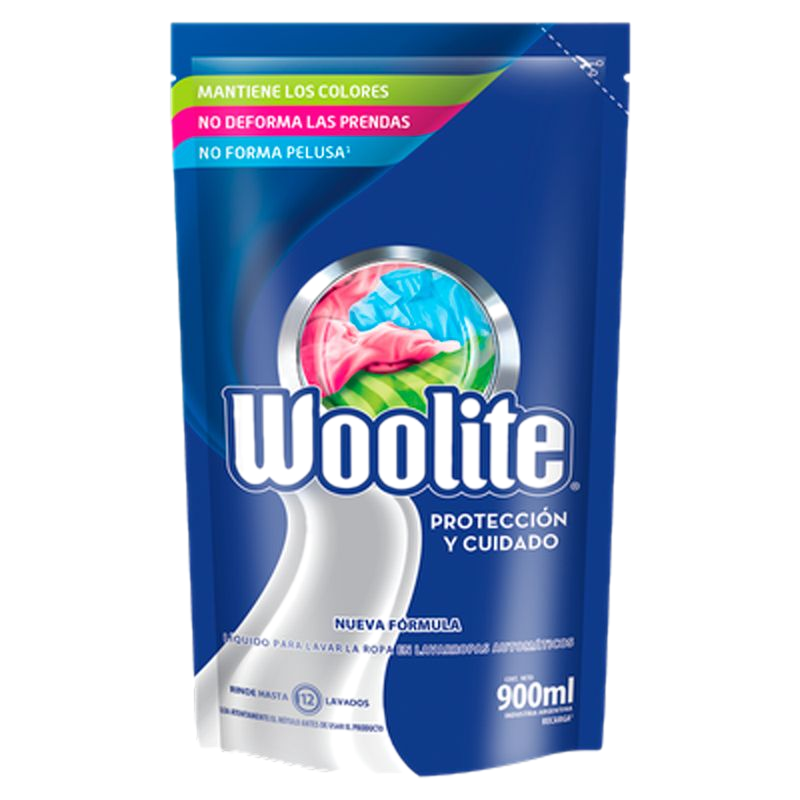 Jabón Líquido Woolite Espuma Controlada Doy Pack 900 Ml