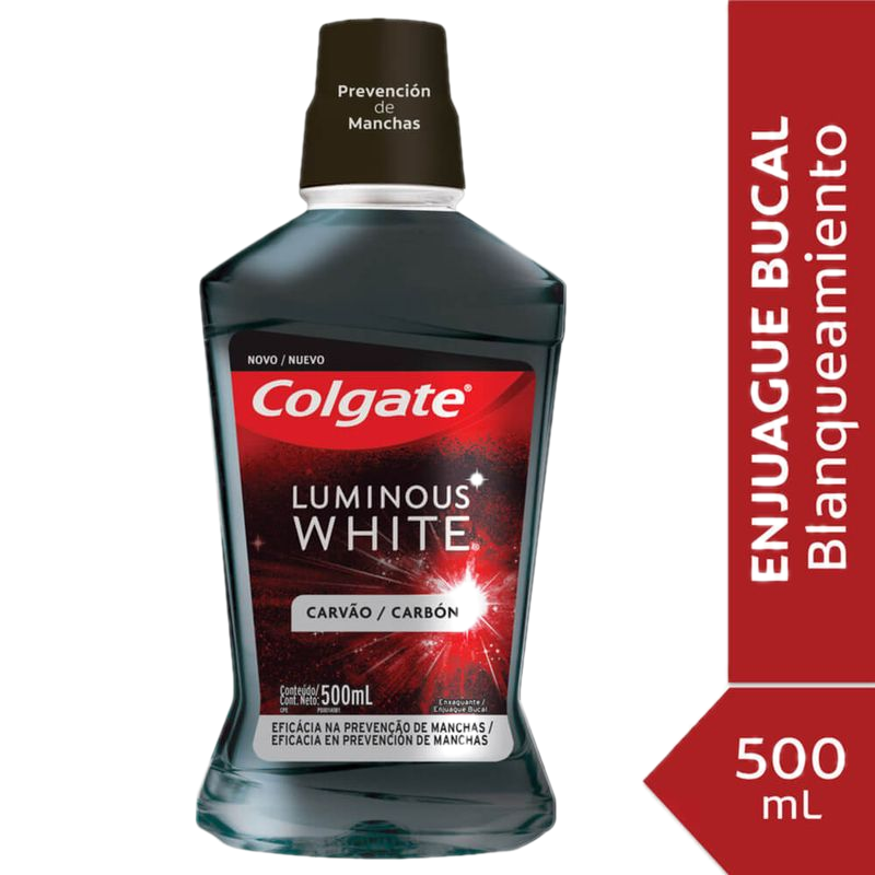 Enjuague Bucal Colgate Luminous White Carbón 500 Ml
