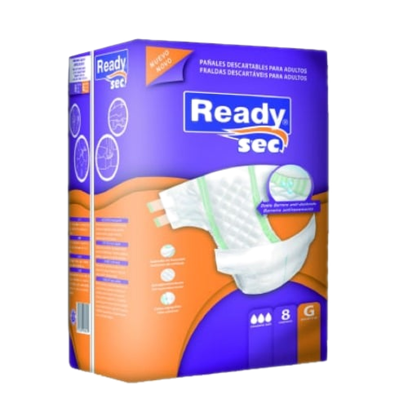 Pañales Para Adultos Readysec Talle G Protección Diaria 8 Unidades