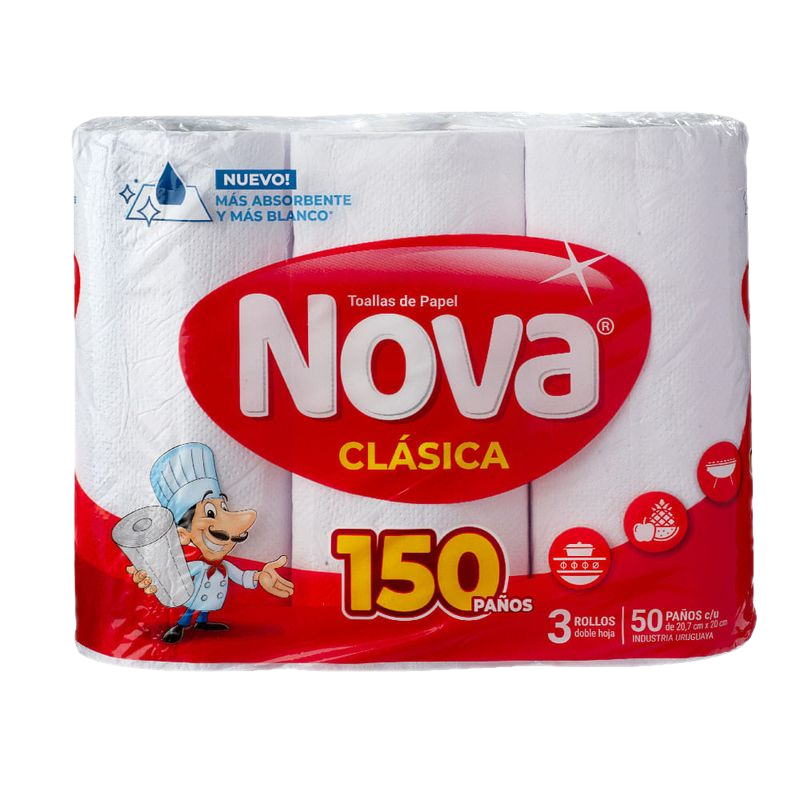 Toalla De Papel Nova Clásica 150 Paños
