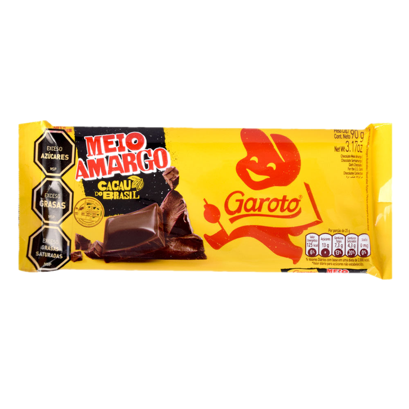 Chocolate Garoto Semiamargo 90 G