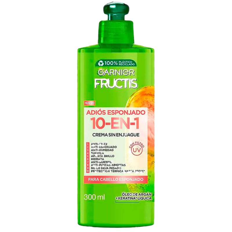 Crema De Peinar Fructis Adiós Esponjado 300 Ml