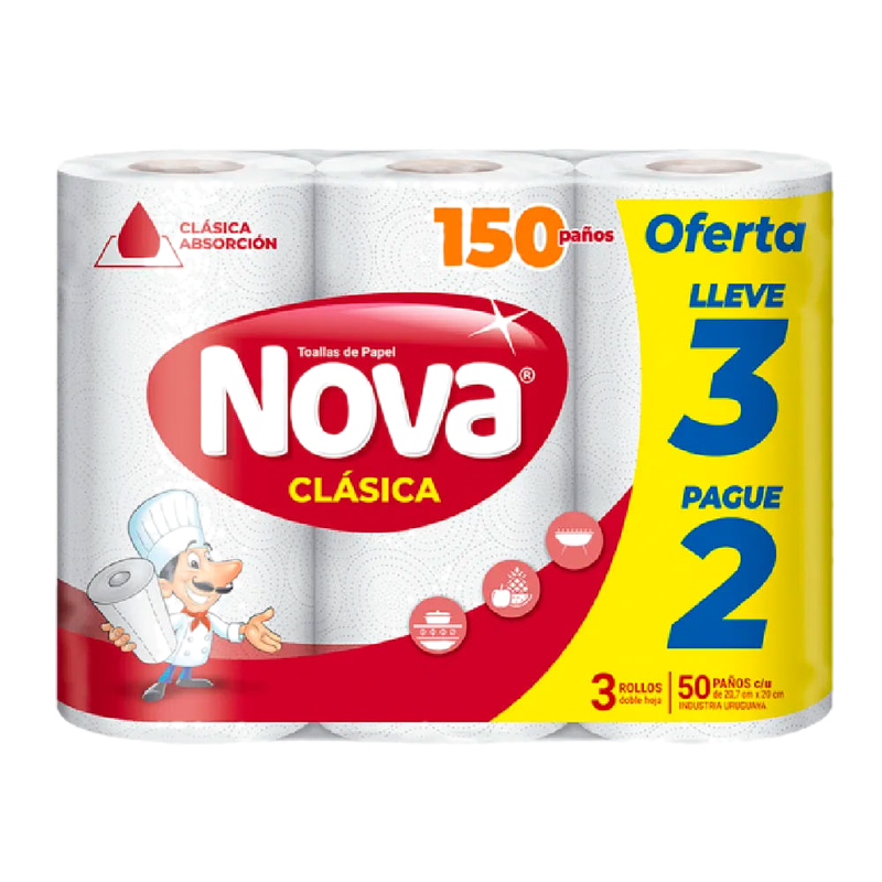 Toalla Cocina Nova Clásico 3x2