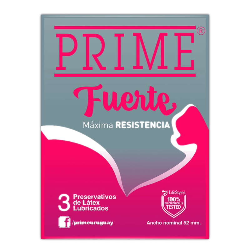 Preservativo Prime Fuerte 3 Unidades