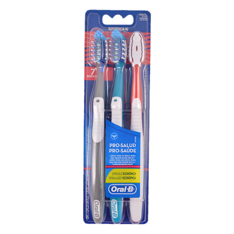 Cepillo Dental 3 Unidades Oral - B 7 Beneficios