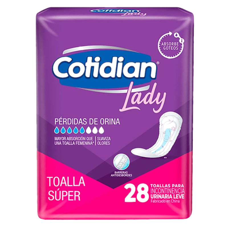 Toalla Femenina Super Cotidian Lady 28 Unidades