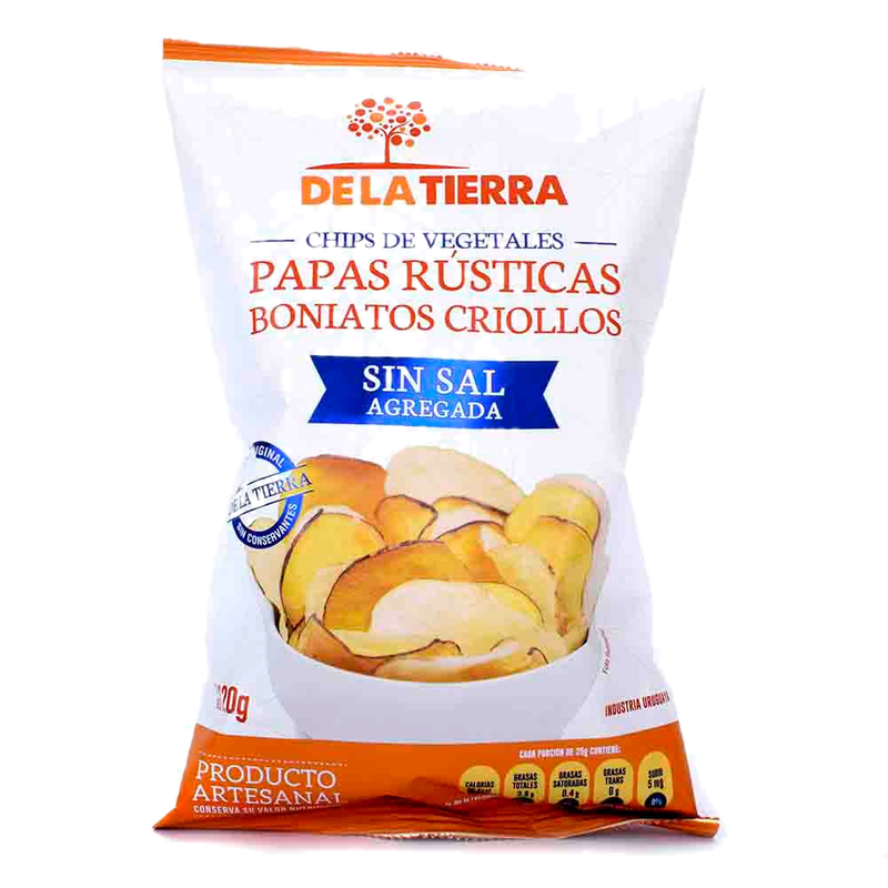Papas Rusticas Y Boniatos Criollo De La Tierra Sin Sal 120 G