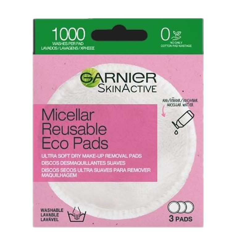 Discos Eco Pads Garnier Desmquillantes Reutilizables 3 Unidades