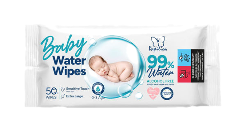 Papilion Toallas Humedas Baby 99% Agua 50 Unidades