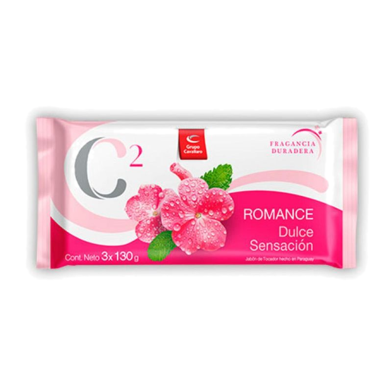 Pack 3 Unidades Jabón De Tocador C2 Romance 130 G