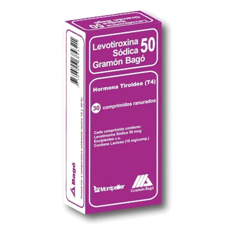 Levotiroxina 50 Mcg Bago X 30 Comprimidos