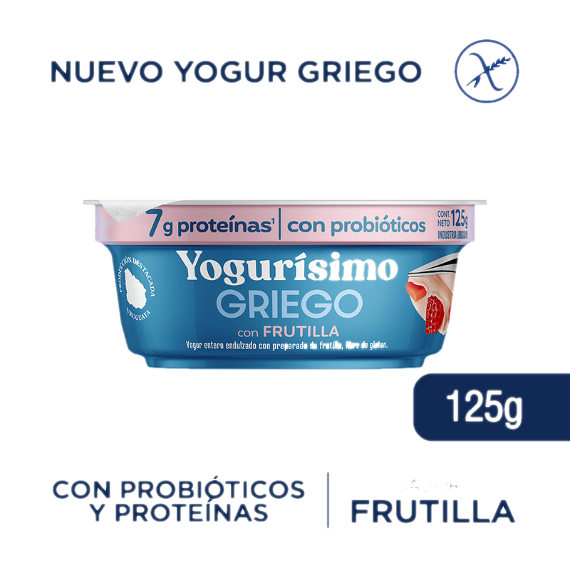 Yogur Griego Yogurísimo Frutilla 125 G