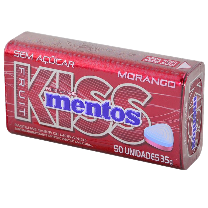 Pastillas Mentos Kiss Sin Azúcar Fruta 35 G
