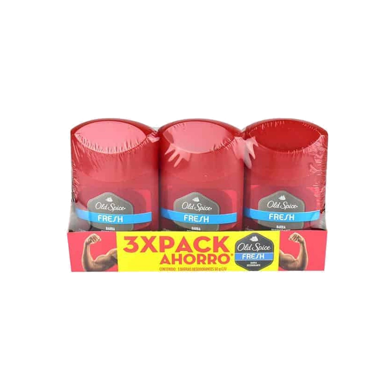 Desodorante Old Spice Fresh Barra Pack 3 Unidads 50 G Cada Unidad