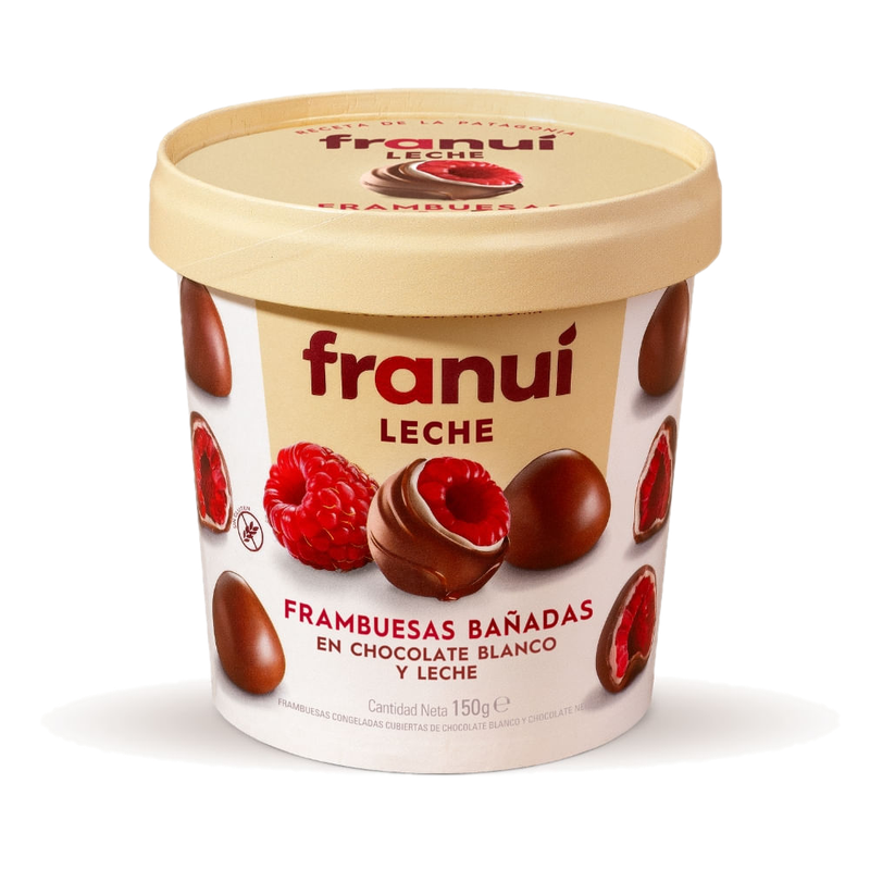 Frambuesas Franuí Bañadas En Chocolate Blanco Y Leche 150 G