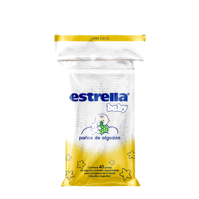 Paños De Algodón Estrella Baby 40 Unidades