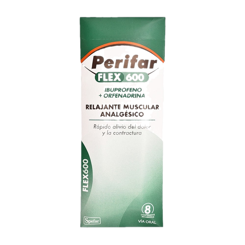 Perifar Flex 600 Mg 8 Comprimidos Recubiertos