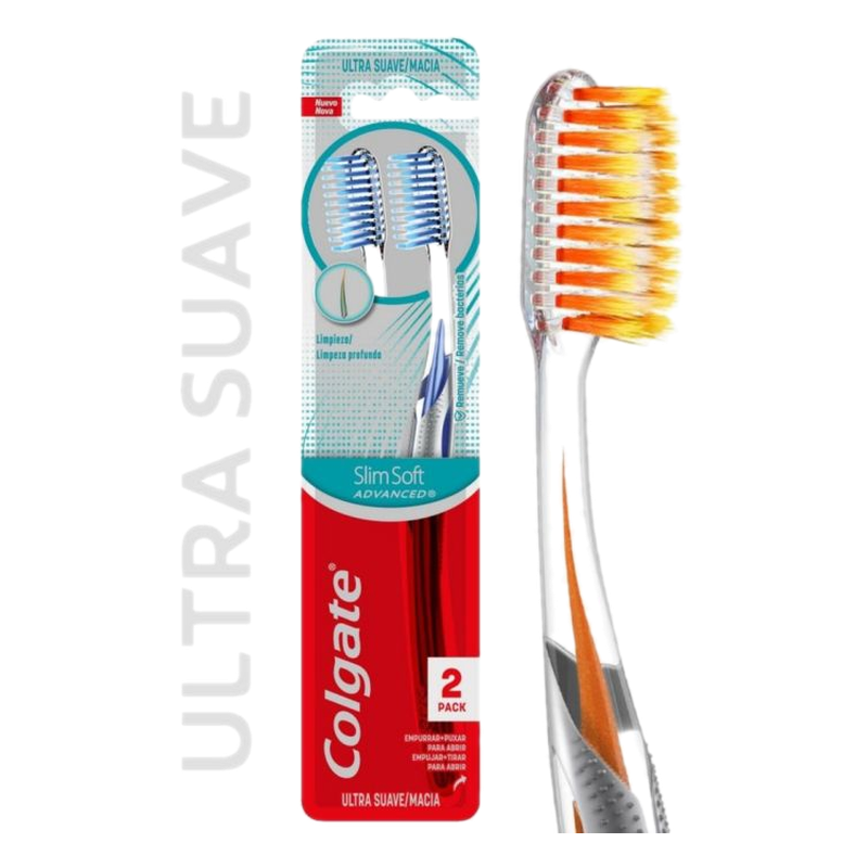 Colgate Cepillo De Dientes Slim Soft Advanced 2 Unidades