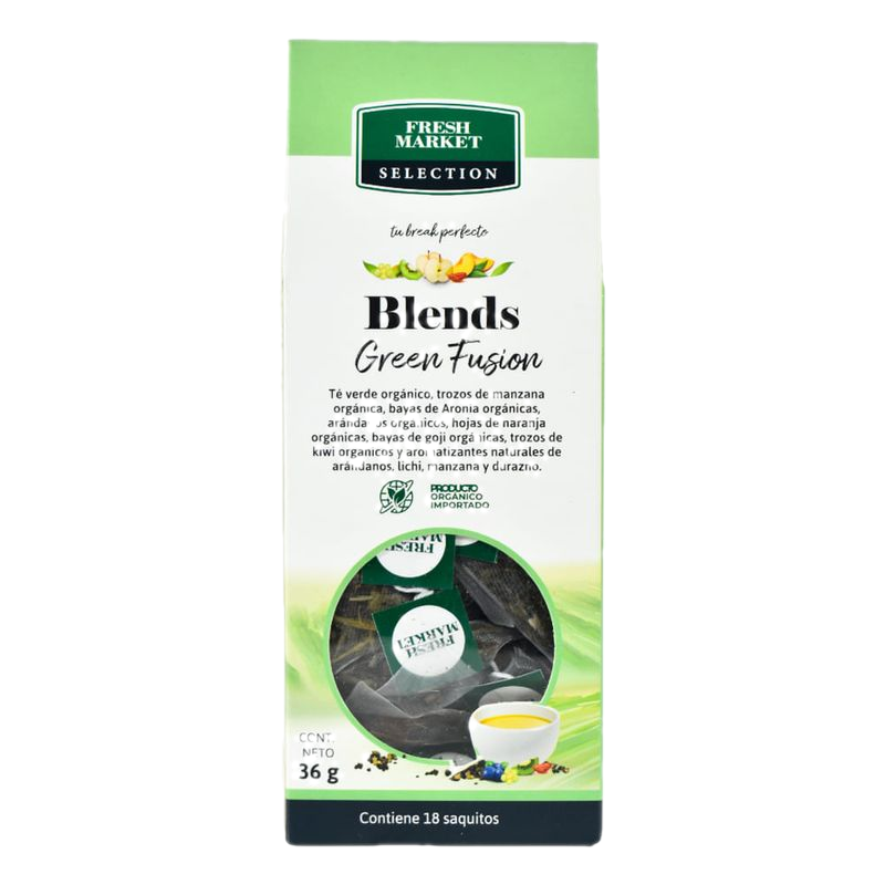 Té Fresh Market Selection Green Fusion 18 Sobres