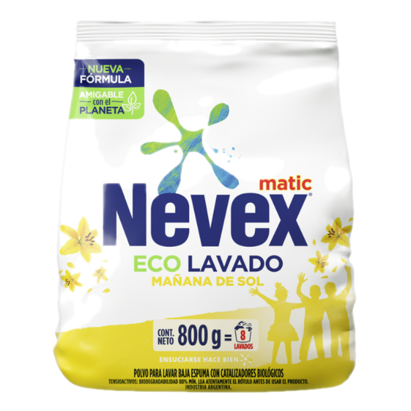 Jabón En Polvo Para Ropa Nevex Mañanas Del Sol 800 G
