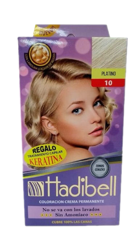 Hadibell Tinta Sin Amoniaco Claro Platino Nº 10