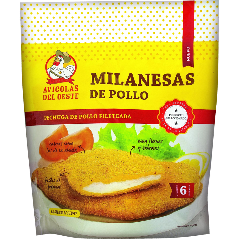 Milanesas Congeladas Avícola Del Oeste 6 Unidades