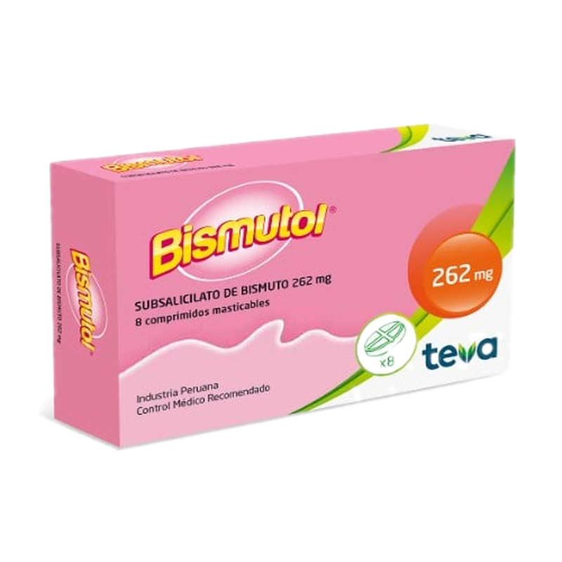 Bismutol Comprimidos 8 Masticables