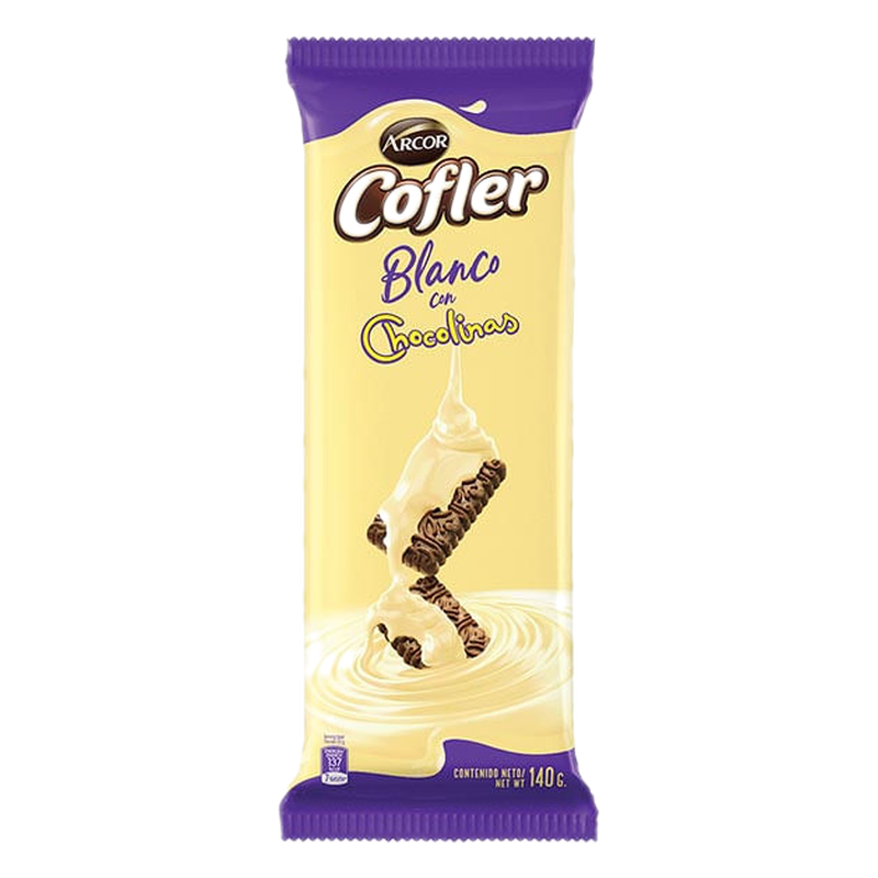 Chocolate Arcor Cofler Blanco Con Chocolinas 140 G