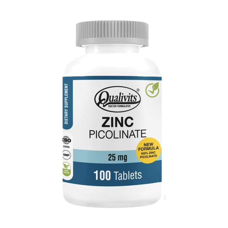 Zinc Picolinate Qualivits 25 Mg 100 Tabletas