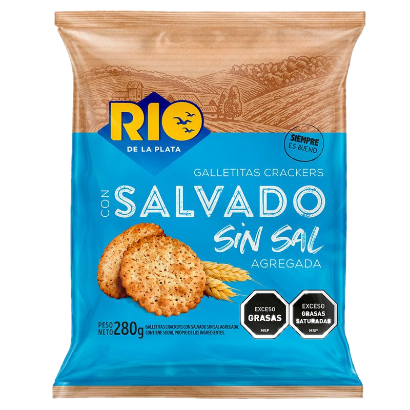 Galletas De Salvado Sin Sal Rio De La Plata 280 G