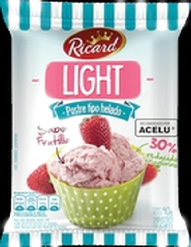Helado En Polvo Ricard Frutilla Light 90 G.