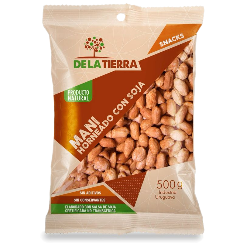 Maní Horneado Con Soja De La Tierra 500 G