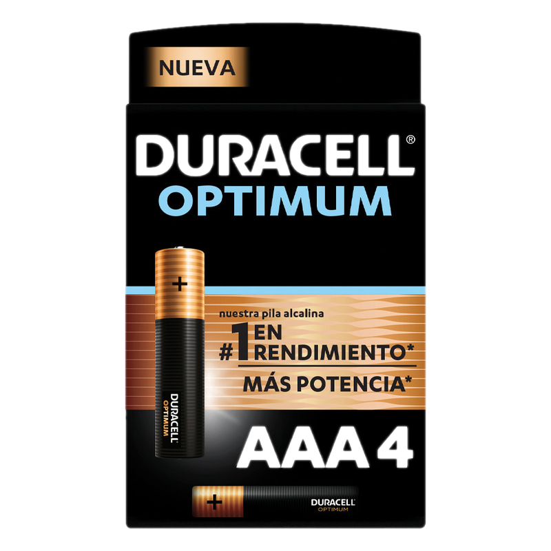 Pila Duracell Optimun Aaa 4 Unidades