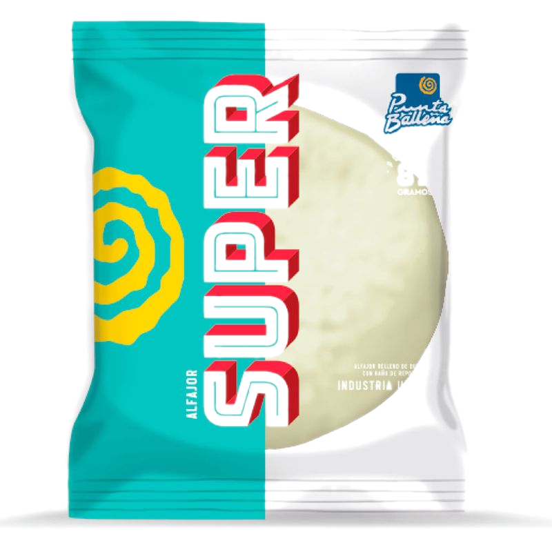 Alfajor Punta Ballena Súper Choco Blanco 80 G
