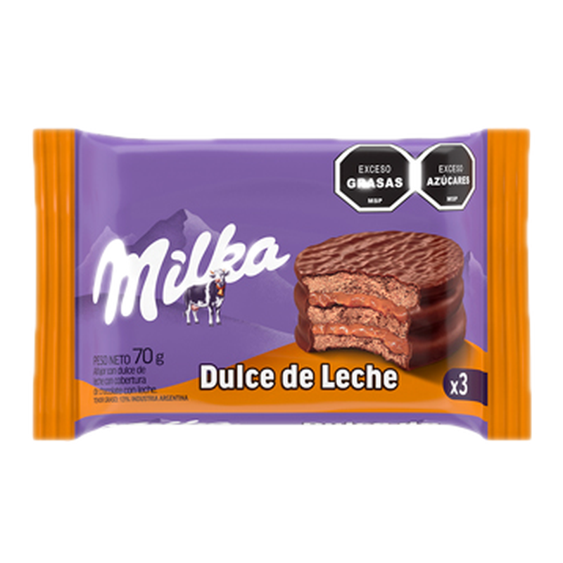 Alfajor Milka Triple Dulce De Leche 70 G