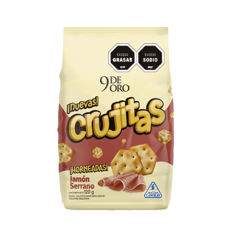 Galletitas 9 De Oro Crujitas Jamón 120 G