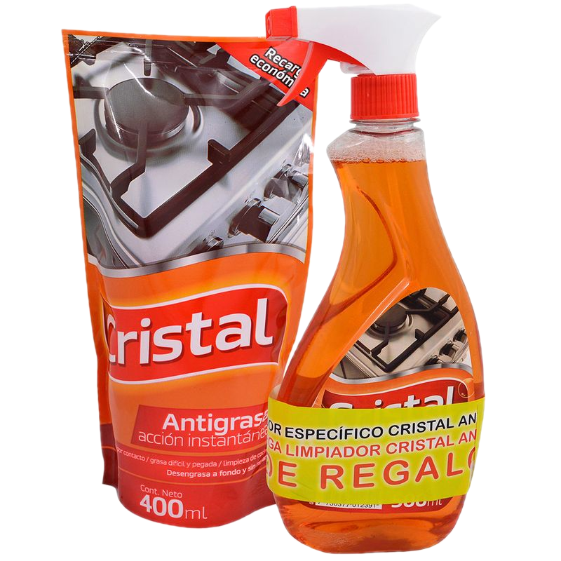 Pack Limpieza Cristal Antigrasa 500 Ml + Doypack