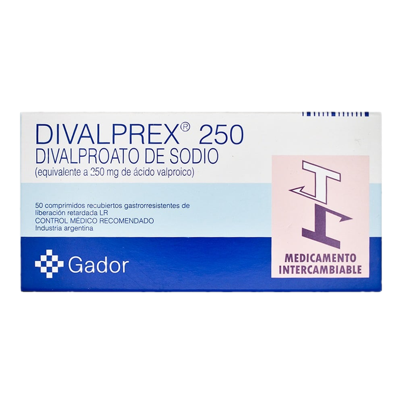 Divalprex 250 Mg 50 Comprimidos Recubiertos Lr