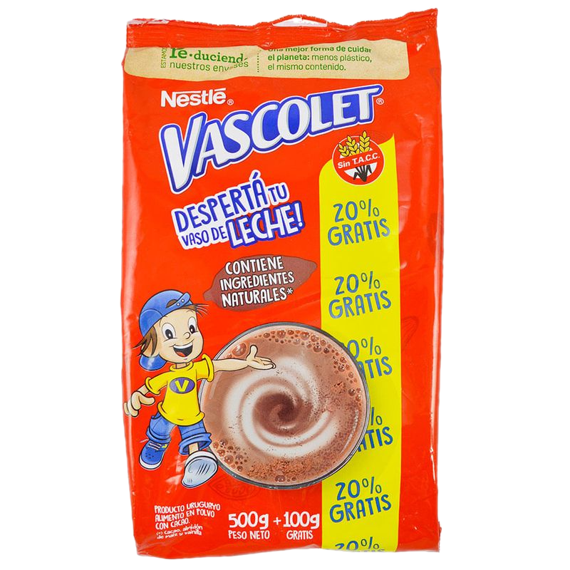 Alimento Achocolatado Vascolet 500 G + Regalo