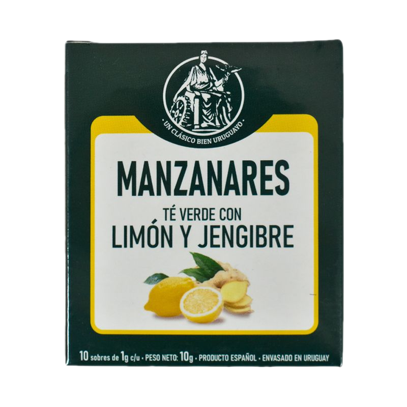 Té Verde Manzanares Con Jengibre Y Limón 10 Sobres