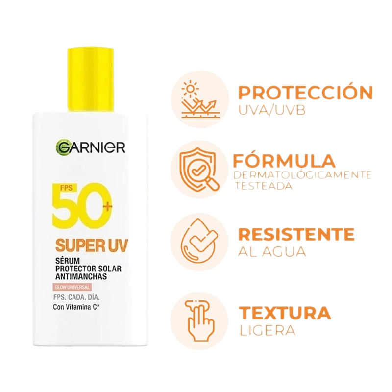 Sérum Protector Solar Garnier Super Uv Antimanchas Fps50+ 40 Ml