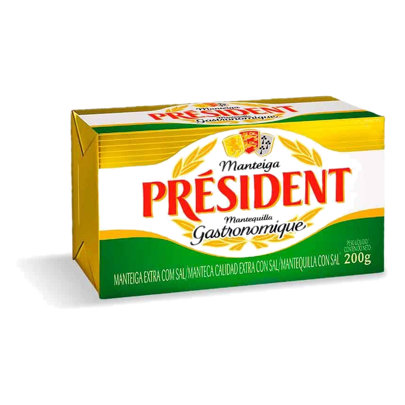 Manteca Con Sal President 200 G