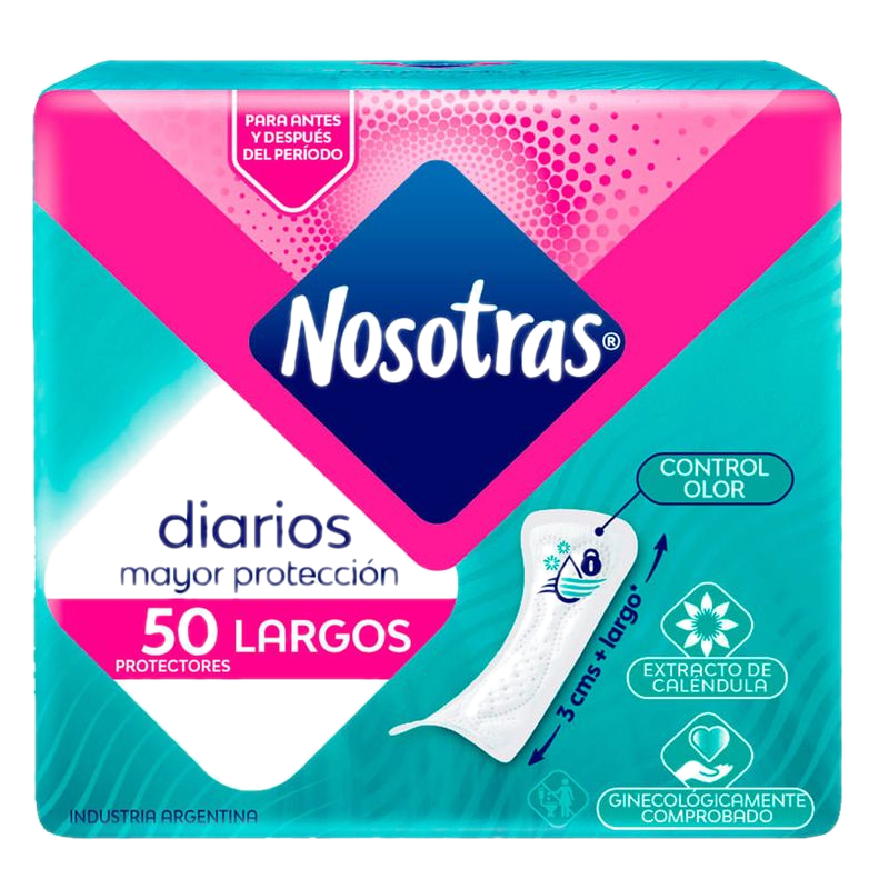 Protectores Diarios Nosotras Largo 50 Unidades