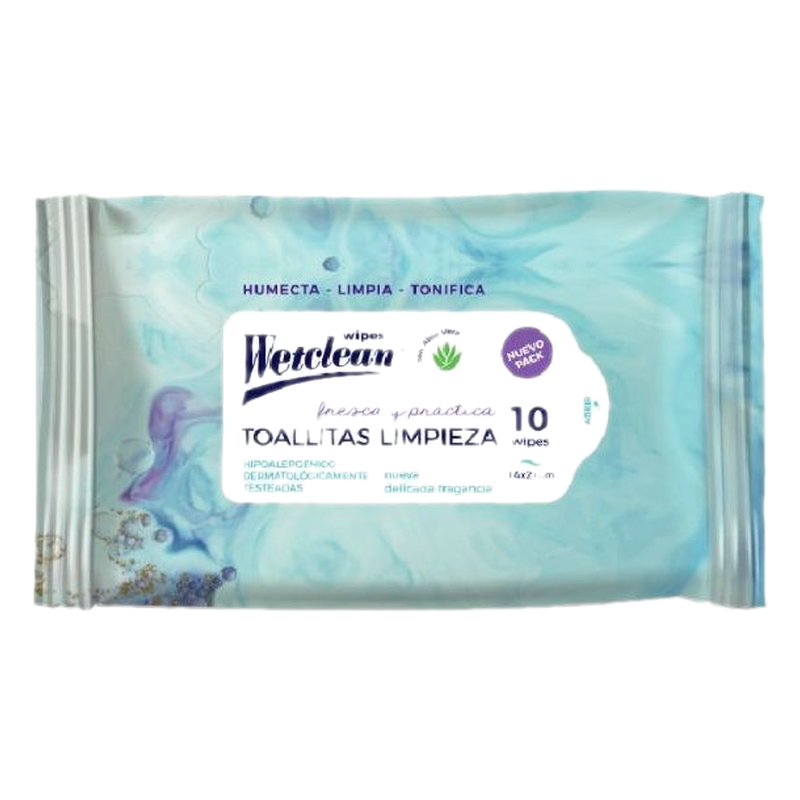 Toallitas Wetclean De Limpieza 10 Unidades